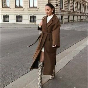 Zara Wool Blend Belted Coat